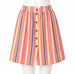 BCBGeneration Sunrise Stripe A-Line Skirt - Button Front - Size 12